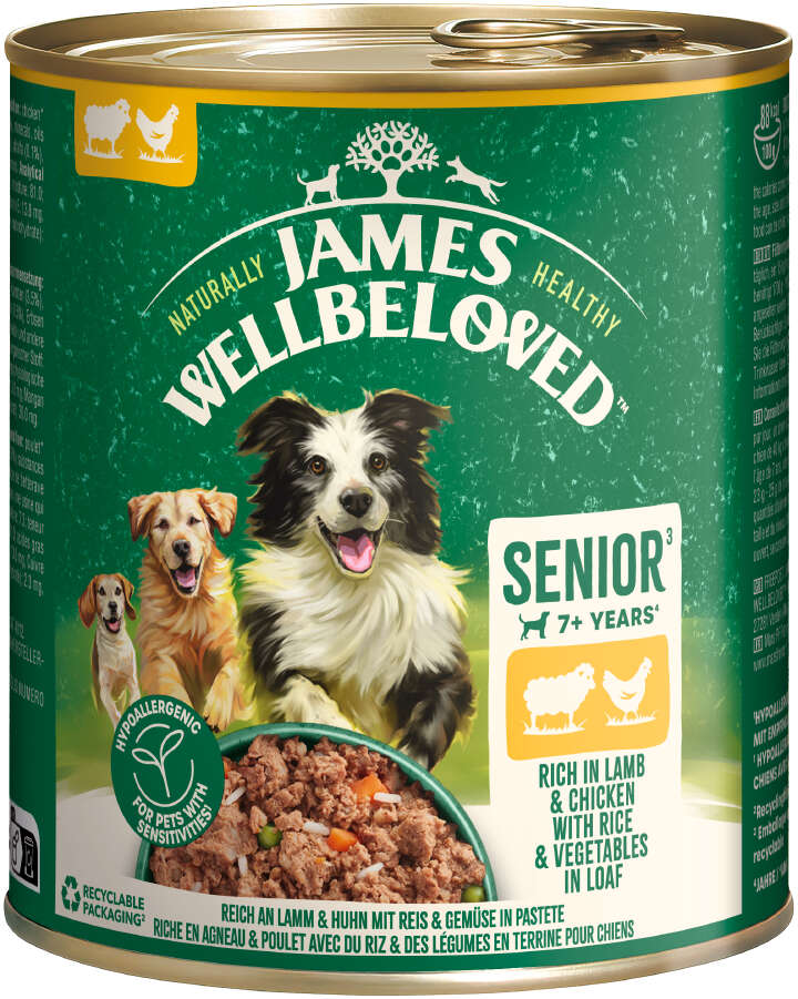 JAMES WELLBELOVED Hunde-Nassfutter Senior Lamm+Huhn Pastete